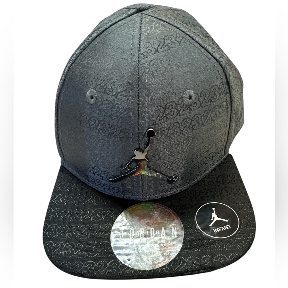 Jordan Air 2323 SnapBack Dark Grey/Black Cap Basketball Hat Infant New